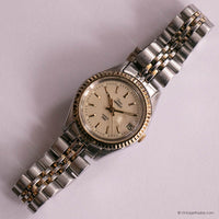 Vintage Two-tone Timex Presidential Watch for Her | 90s Timex Quartz