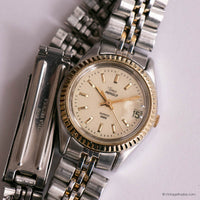 Vintage Two-tone Timex Presidential Watch for Her | 90s Timex Quartz