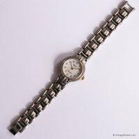 Retro Silver-tone Carriage Indiglo Watch for Her | Cool-Toned Watch