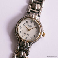 Retro Silver-tone Carriage Indiglo Watch for Her | Cool-Toned Watch