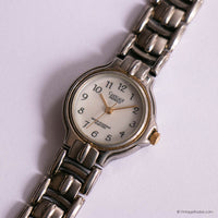 Retro Silver-tone Carriage Indiglo Watch for Her | Cool-Toned Watch