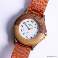 Vintage Mitron Watch for Women with Brown Case and Brown Nato Strap