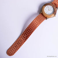 Vintage Mitron Watch for Women with Brown Case and Brown Nato Strap