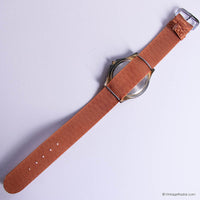 Vintage Mitron Watch for Women with Brown Case and Brown Nato Strap