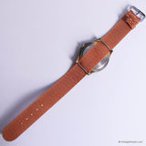 Vintage Mitron Watch for Women with Brown Case and Brown Nato Strap