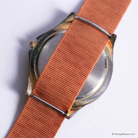 Vintage Mitron Watch for Women with Brown Case and Brown Nato Strap