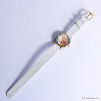 Vintage Dainty Winnie the Pooh Watch for Women with White Strap