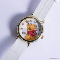 Vintage Dainty Winnie the Pooh Watch for Women with White Strap