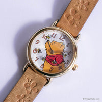 Watch with a cartoon character on the dial against a white background