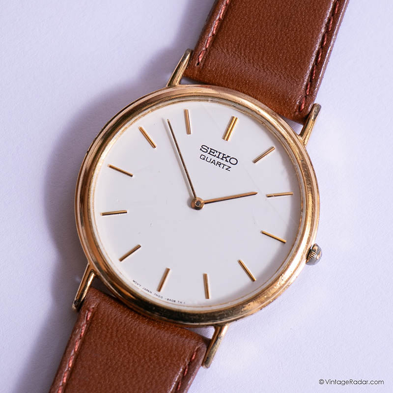 Vintage Gold-tone Seiko Quartz for Men | Minimalist Occasion Watch Vintage Gold-tone Seiko Quartz for Men | Minimalist Occasion Watch