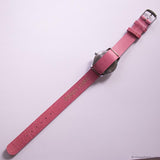 Vintage 25mm Silver-tone Timex Indiglo Ladies' Watch with Pink Strap