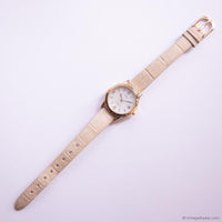 Vintage Gold-tone Timex Indiglo Ladies Watch with Mother-of-Pearl Dial