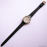 Vintage Gold-tone Timex Indiglo Date Watch for Ladies with Brown Strap