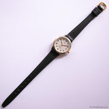 Vintage Gold-tone Timex Indiglo Date Watch for Ladies with Brown Strap