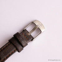 Jahrgang Timex Expedition Indiglo Uhr mit braunem Lederband