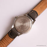 Jahrgang Timex Expedition Indiglo Uhr mit braunem Lederband
