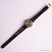 Vintage Small Minimalist Carriage Watch for Her with White Dial