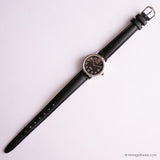 Schwarz-Dial Timex Indiglo -Datum Uhr für Frauen | Jahrgang Timex Quarz Uhr