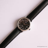 Schwarz-Dial Timex Indiglo -Datum Uhr für Frauen | Jahrgang Timex Quarz Uhr