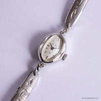 Vintage 1960s Silver-tone Bulova Cocktail Watch for Ladies 10K Gold Plated