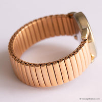 Tone d'or vintage Timex Date indiglo montre avec bracelet à tons d'or