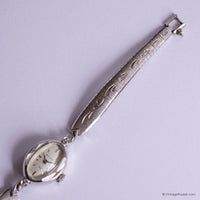 Vintage 1960s Silver-tone Bulova Cocktail Watch for Ladies 10K Gold Plated