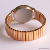 Vintage Gold-Ton Timex Indiglo -Datum Uhr mit goldenem Armband
