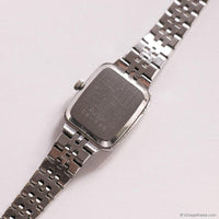 Vintage Silver-tone Rectangular Pulsar Ladies Watch | Tiny Dress Watch