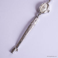 Vintage 1960s Silver-tone Bulova Cocktail Watch for Ladies 10K Gold Plated