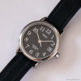 Vintage Analog Black-Dial Timex Watch for Women Small Wrist Sizes