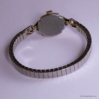 Vintage gold-tone Bulova ladies watch - caseback and bracelet