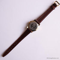 90er Jahre eleganter Wagen Uhr für sie | Kleine Vintage -Kutschen -Armbanduhr