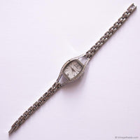 Vintage Silver-tone Sekonda Ladies' Dress Watch with White Gemtones