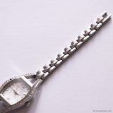 Vintage Silver-tone Sekonda Ladies' Dress Watch with White Gemtones