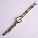 Vintage Silver-tone Carriage Watch for Women with Silver-tone Bracelet