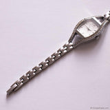 Vintage Silver-tone Sekonda Ladies' Dress Watch with White Gemtones