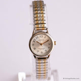 Transporte minimalista de dos tonos vintage por Timex reloj para mujeres