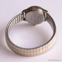 Transporte minimalista de dos tonos vintage por Timex reloj para mujeres