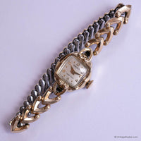 Vintage 1960s Gold-tone Gruen Mechanical Watch for Ladies Square Dial