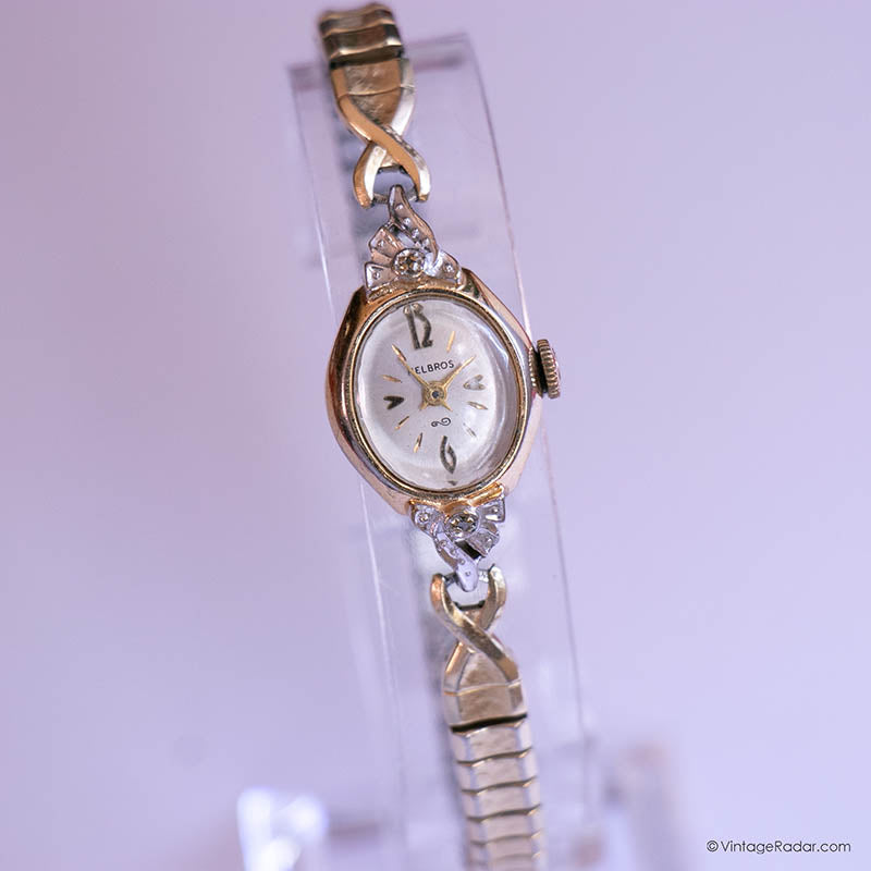 Vintage Gold-tone Helbros Watch for Ladies with Mechanical 