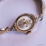 Tono de oro vintage Helbros reloj para mujeres con movimiento mecánico