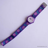 Morado vintage Timex reloj para chicas | Pequeño Timex Sportswatch