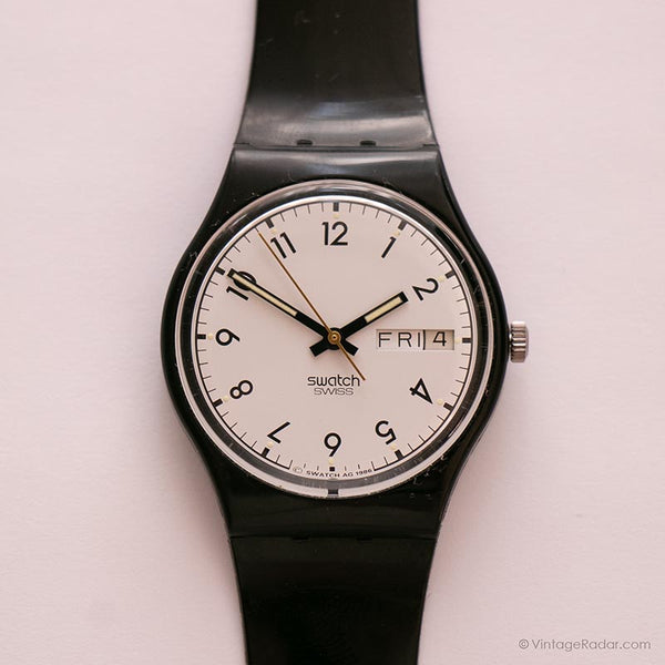 1986 Swatch Normas GB725 reloj | 80 raros Swatch reloj