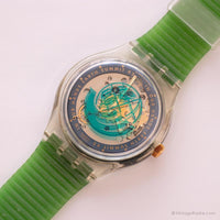 1992 Swatch وقت التحرك التلقائي SAK102! الساعة بالعلبة الأصلية