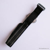 Nero vintage Timex Indiglo Sports Watch per lei con cinturino in velcro