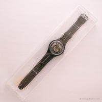 1993 Swatch Automatische SAB102 Schwarze Kreise Uhr | 90er Jahre Swatch Uhr