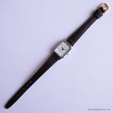 Acto rectangular por Timex reloj para mujeres | Tono plateado vintage reloj