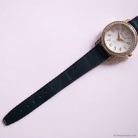 Vintage Gruen Quartz Watch with White Stones | 38mm Unisex Watch