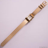 Vintage Rectangular Timex Watch for Women | Dainty Gold-tone Watch