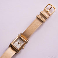 Vintage Rectangular Timex Watch for Women | Dainty Gold-tone Watch